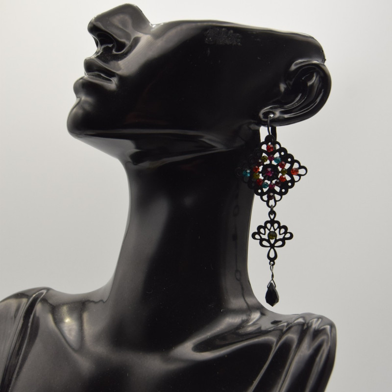 Boucle Strass Couleur IKITA Boucle Strass Couleur IKITA