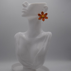 Boucle Raphia Orangé
