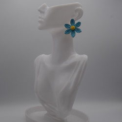 Boucle Raphia Bleu