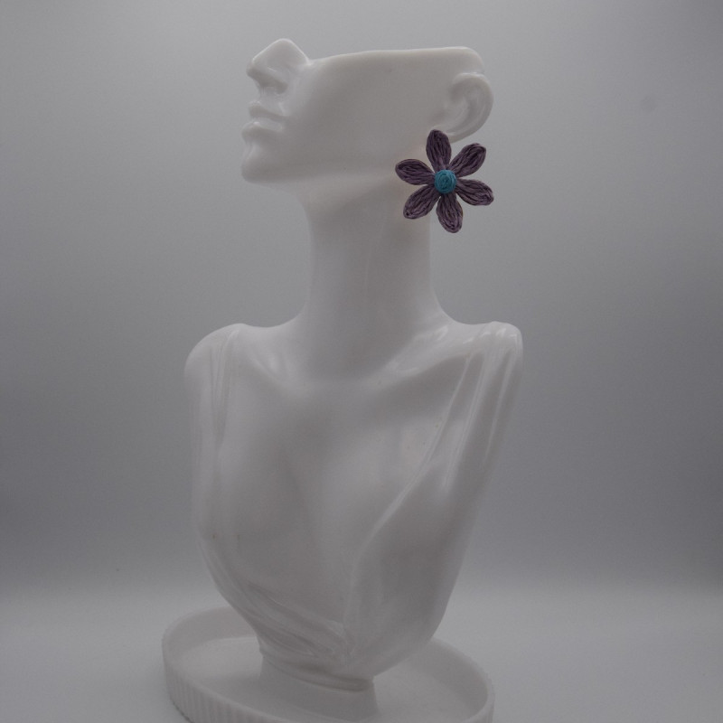 Boucle Raphia Violette