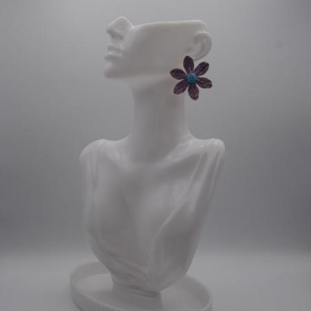 Boucle Raphia Violette