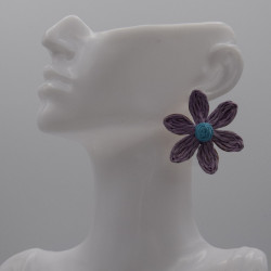 Boucle Raphia Violette