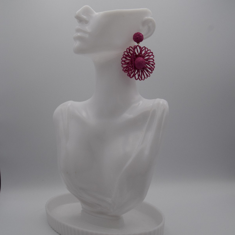Boucle Raphia Fuschia