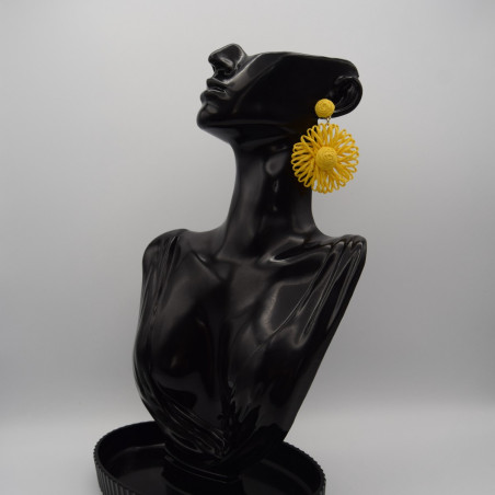 Boucle Raphia Jaune