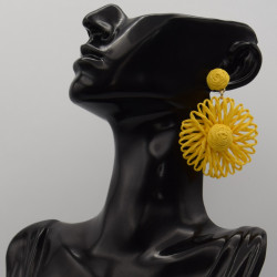 Boucle Raphia Jaune
