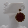 Boucle Raphia Bordeau