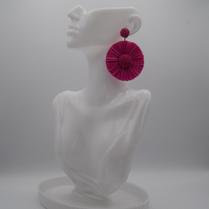 Boucle Raphia Fuschia Gerbera Boucle Raphia Fuschia Gerbera