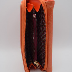Porte Feuille Orange Irisé
