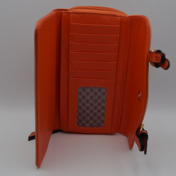 Porte Feuille Orange Irisé