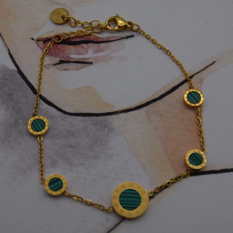 Bracelet Acier inoxydable Rond Vert Bracelet Acier inoxydable Rond Vert