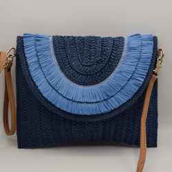 Sac Raphia Bleu