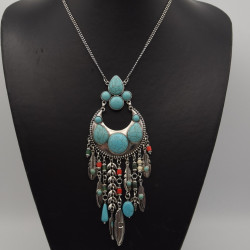 Collier Ethnique Bleu