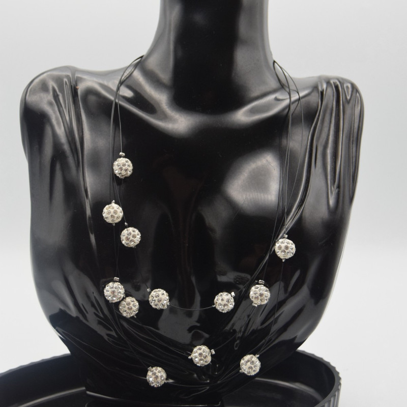 Collier Perles Strass IKita