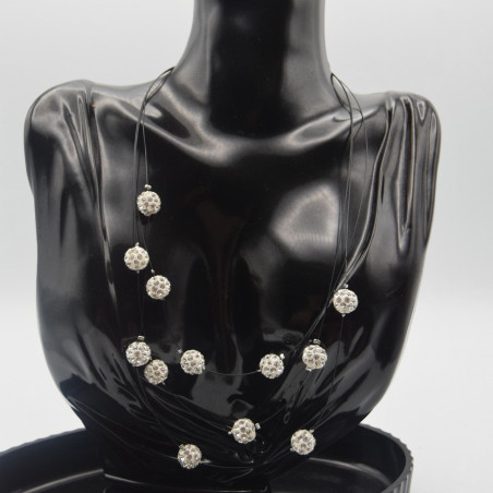 Collier Perles Strass IKita