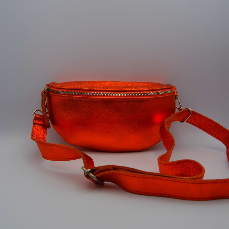 Sac Banane Cuir Irisé Orange Sac Banane Cuir Irisé Orange