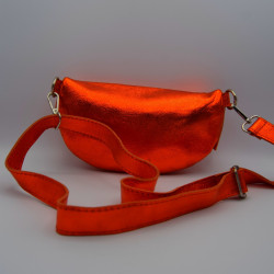 Sac Banane Cuir Irisé Orange