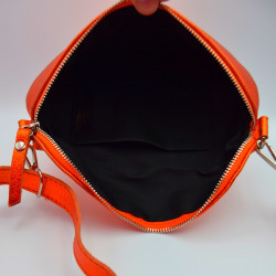 Sac Banane Cuir Irisé Orange