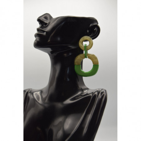Boucle Double Couleur Verte