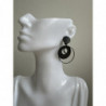 Boucle creole noir double