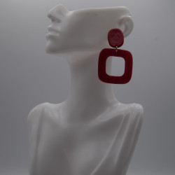 Boucle carré fuschia