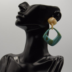 Boucle losange Turquoise