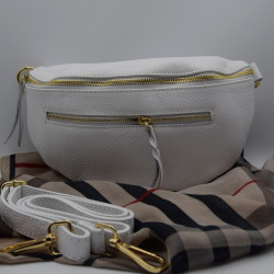 Sac Banane Cuir Blanc