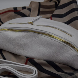 Sac Banane Cuir Blanc