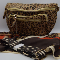 Sac Banane Léopard Croute De Cuir