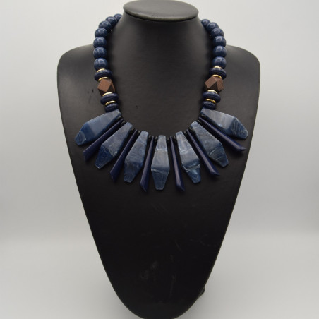 Collier Bleu Ehtnique