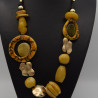 Collier Noir Et Moutarde