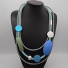Collier Caoutchouc Bleu
