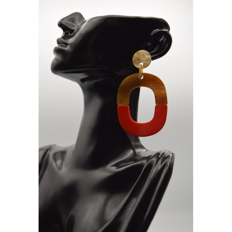 Boucle Double Couleur Rouge