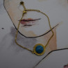 Bracelet Acier inoxydable Pierre Bleu