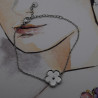 Bracelet Acier inoxydable fleur Nacré