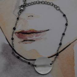 Bracelet Acier inoxydable Rond Argenté