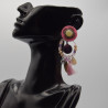 Boucle Pompon Rose IKITA