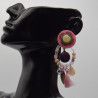 Boucle Pompon Rose IKITA