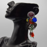 Boucle  Fleur Orange IKITA